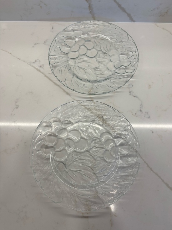 Kig Other - Two Vintage KIG Indonesia Grape Textured Serving Plates